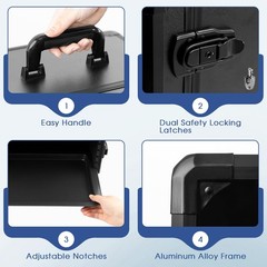 Storage Case Aluminum Alloy Large Clear Window Lock Display ZXQDRE Miniature