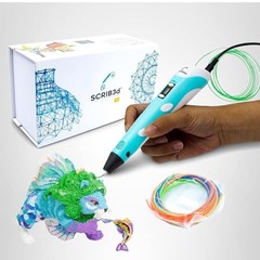 SCRIB3D P1 3D Printing Pen with 1 Count (Pack of 1), Blue, White, Black
