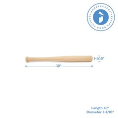 Wood Baseball Bat 12 Inch , Unfinished Mini Wood Bat,  Decor | Woodpeckers