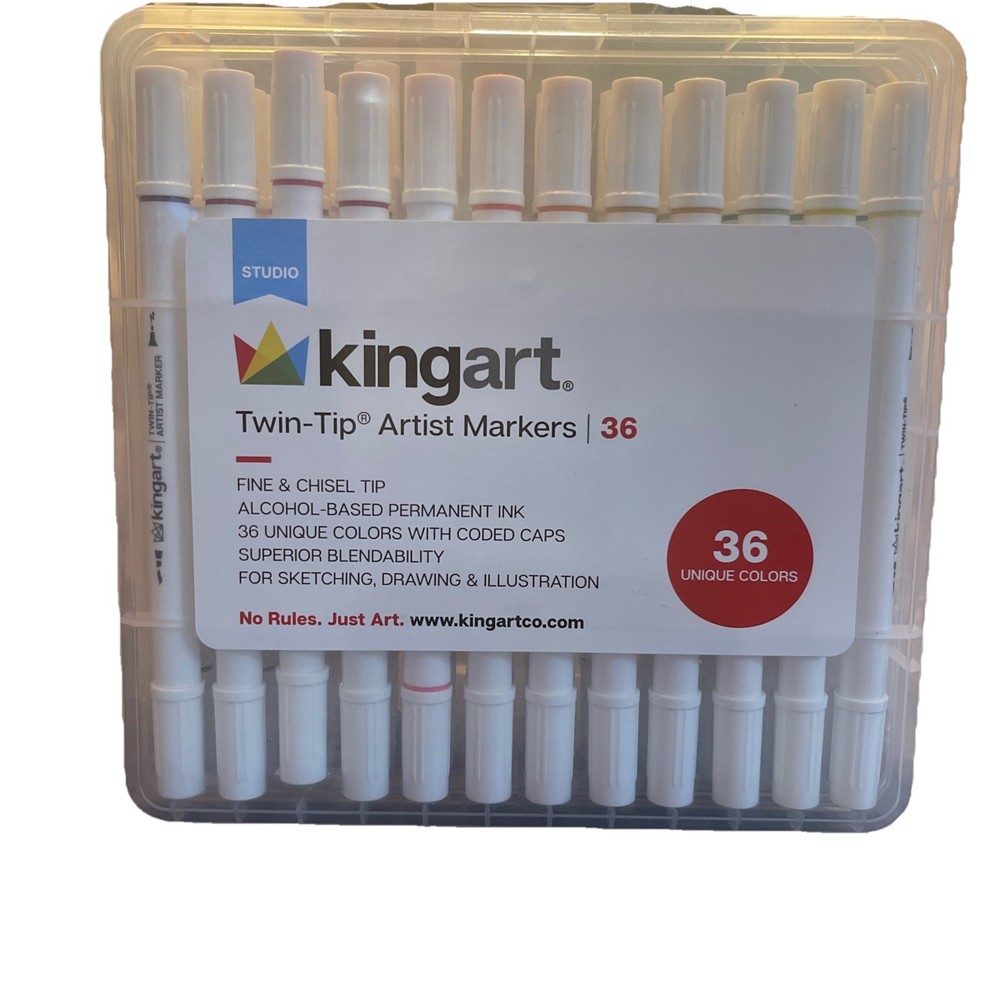 Dual Tip Alcohol Based Art Markers, 36 Colors Permanent Marker Pens Highlight…