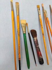 Vintage Paint Brushes Lot of 10 Various Sizes #6