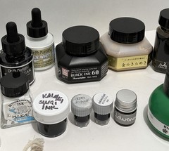 Calligraphy Ink Lot Drawing Ink Speedball Yasutomo Ecoline Zig misc.