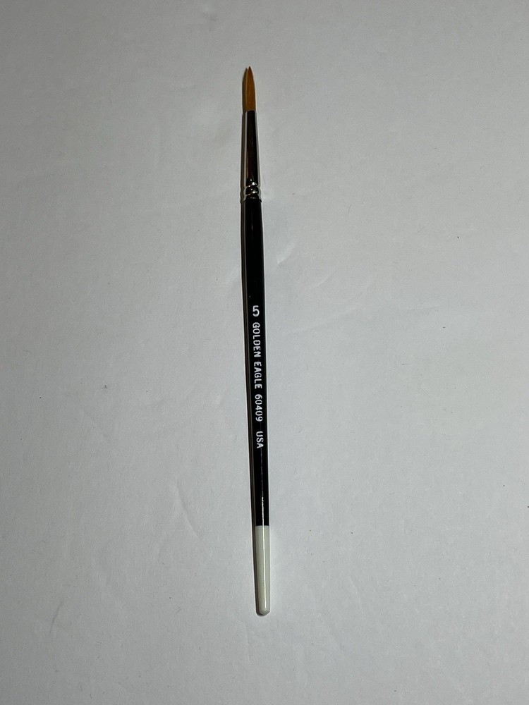 Golden Eagle Round Artist Paint Brush 60409 #5 Hobby Unused Floquil