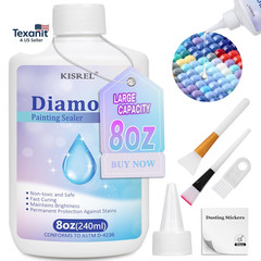 240Ml Diamond Painting Sealer, 8Oz Quick-Dry Diamond Art Sealer with Applicator,