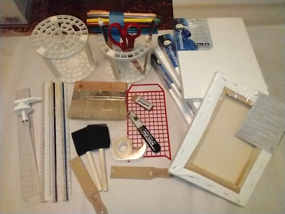 Mixed Lot of ART DRAWING DRAFTING SUPPLIES CANVASES
