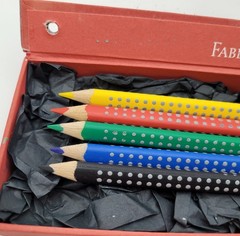 Faber Castell Colour Grip Coloring Color Pencils Germany 5 Piece Set NOS 2001