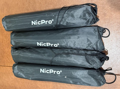 New Lot of 7, 6-Nicpro Folding Easels 63 Inch Metal Floor Easel Stand with Bags