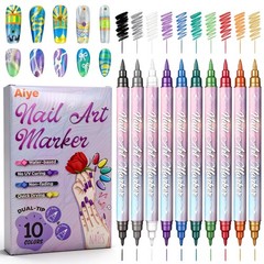 12 Colors Nail Art Pens Set 3D Nail Polish Pens Graffiti Dotting Pen Acrylic …