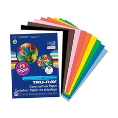 Tru-Ray Construction Paper P103031, 10 Classic Colors, 9″ x 12″, 50 Sheets