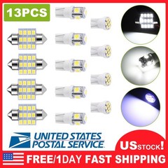 13Pcs T10 31mm Festoon LED Light Bulb Interior Dome Map LED Lights License Plate
