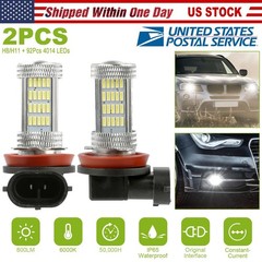 2PCS 800lm H8/H9/ H11 LED Fog DRL Light Bulb IP65 Water-Resistant 360° Beam