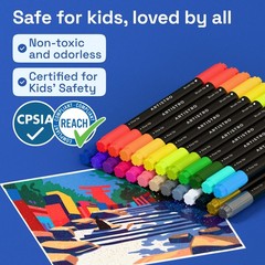 ARTISTRO 24 Acrylic Paint Markers – 1 Count (Pack of 24), Multicolor