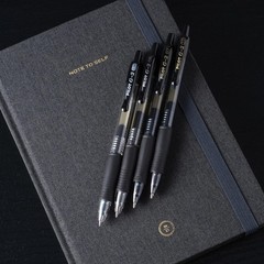 Gel Pen Refillable Retractable 1mm Bold Black Ink Pack of 12 Office Writing