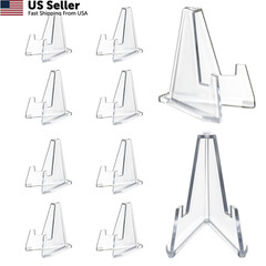 HillSpring 10 Pack 2.2 Inch Clear Small Easel Stand, Inches,