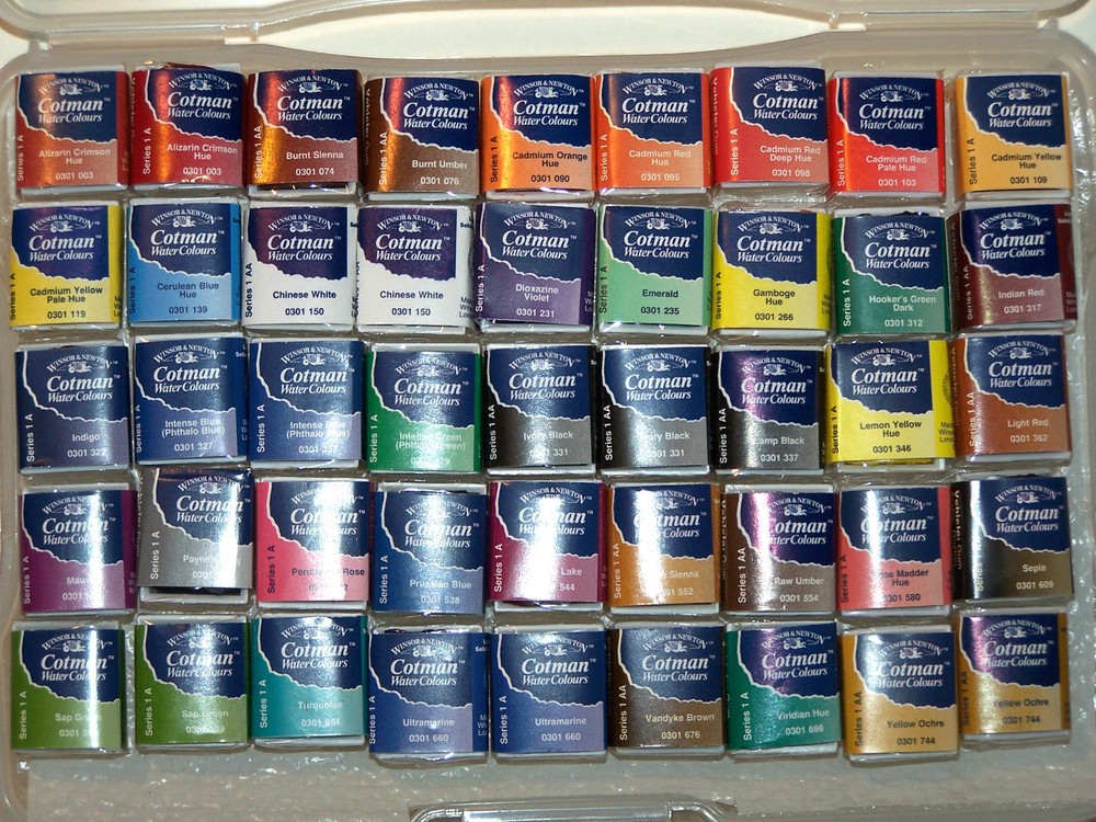 Winsor & Newton Cotman Half Pan – REFILLS – ALL 40 COLORS – Buy 5 & GET 1 FREE