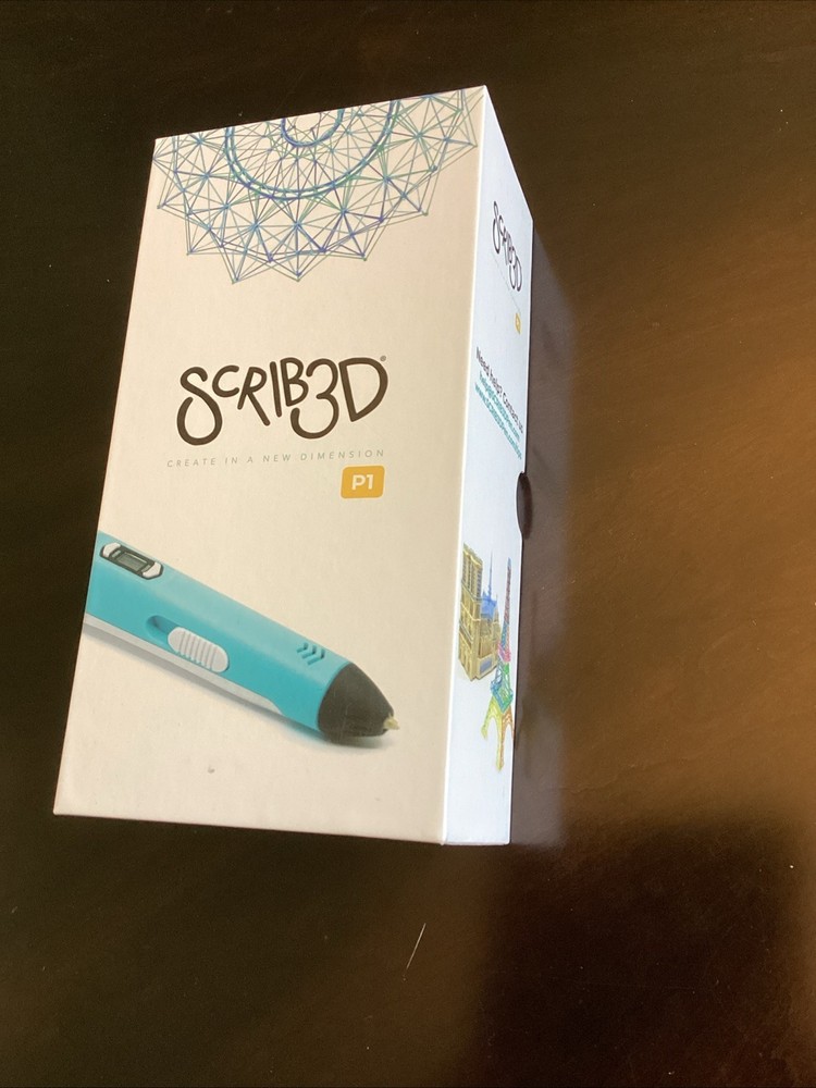SCRIB3D P1 3D Printing Pen with Display 3D Pen + Charger + 3 Starter Colors NEW