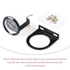 Car Voltage Meter Gauge, 12V 52mm/2in 8~16V Car Voltage Tester with White LED