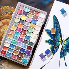 60 Colors Watercolor Painting Set For Children Adults Art Paint Complete Kit APR