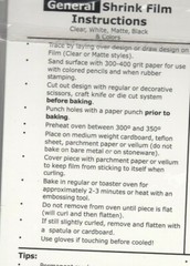 Shrink Film By Grafix KSF6-W 8 1/2 Inch by 11 Inch 6 Pack White for Crafters
