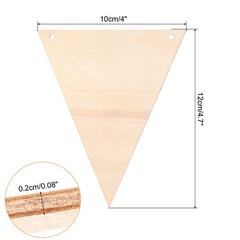 20 Pcs 4.7″x4″ Hanging Wood Sign Triangle Shape Wooden Label with Rope