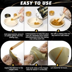 Kintsugi Repair Kit, Food Safe Gold & Silver Kintsugi Kit for Broken Ceramics, G