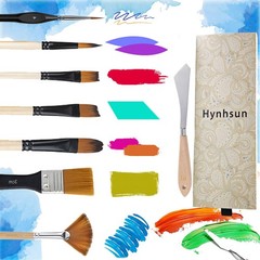 33 Pieces Paint Brush Set, Artist Series, Nylon Bristles with Round, Filbert,…