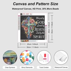 Diamond Art Kits for Adults, 5D Cross Diamond Painting Kits for Beginners, DIY 5