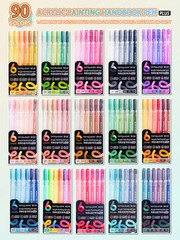Acrylic Painting Pens Multi-Color Gel Pens 6/24/36/54/72/90 Colors Neutral Marke