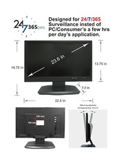 1stPV 23.6″ Super HD 5MP 16:9 Professional Security Monitor, 1 HDMI, 2 BNC In…