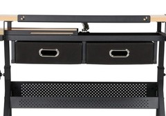 Adjustable Drawing Table with Storage Drawers, Art Organizer, Stool, 39″ x 23.6″
