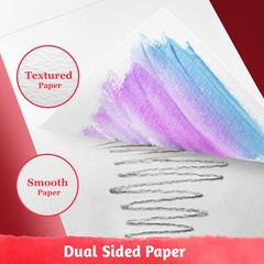 Watercolor Paper Pad Hot Press 140 lb/300 GSM 100% Cotton 30 Sheets A5 (8.3×5.8)