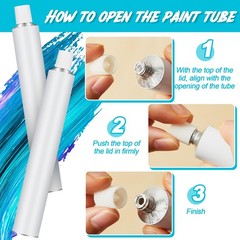 24 Pcs Empty Aluminum Paint Tubes 20 ml Paint Tubes for Making Paint and Stor…
