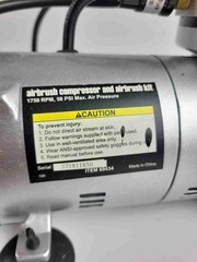 Central Pneumatic 58 PSI 1/5 HP Airbrush Compressor Model 69434 – No Spray Gun