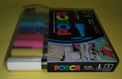 POSCA 8 CT. WATER BASED~UNI PC-5M BASIC COLORS~BRAND NEW~MSRP $30~BUY@$9.99~Wow!