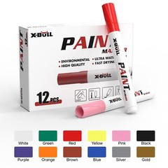 12Pcs Waterproof Permanent Paint Marker Pen For Car Tire Tread Rubber Metal