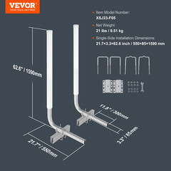 VEVOR Marine Trailer Guide Set – Adjustable Steel Supports for Boat Trailers