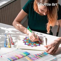 Shuttle Art 240 Pack Glitter Gel Pens, 240 Piece Set, 240 Colors