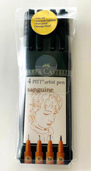 Faber-Castell India ink 4 Pitt Artist Pen Sanguine S F M B