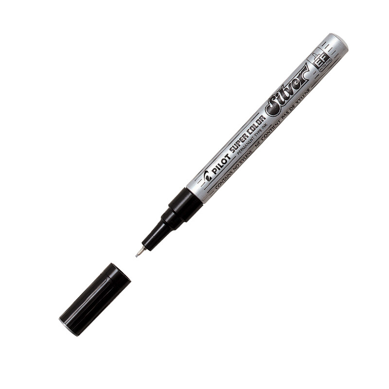 Pilot Super Color Permanent Markers Extra Fine Tip – Silver / Gold Marker Pens