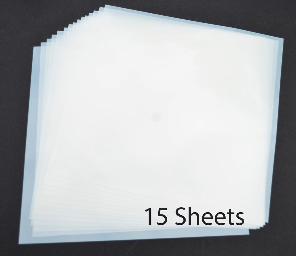 12″ Mylar Sheets 7.5Mil White for Airbrush Stencil Cutting, Quilting,Cricut 15PK