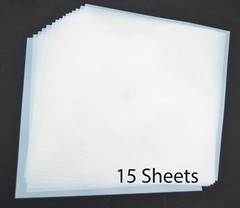 12″ Mylar Sheets 7.5Mil White for Airbrush Stencil Cutting, Quilting,Cricut 15PK