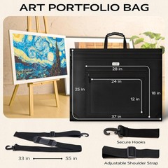JusArt Art Portfolio Bag, 24×36 Light Weight Folder Case with
