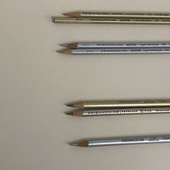 Prismacolor Metallic Silver Gold Pencils Lot of 7 Artist Drawing Art Supplies