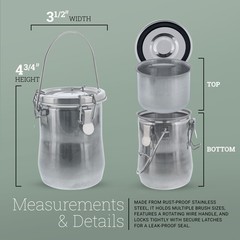 US Art Supply Large Stainless Steel Leak-Proof Premium Brush Washer