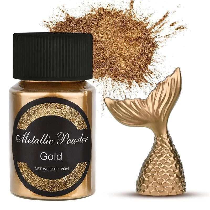 20ml Metallic Pearl Pigment Dye Gold Silver for UV Resin Epoxy Jewelry DIY