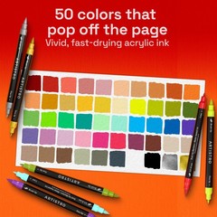 ARTISTRO 50 Acrylic Paint Markers – 1 Count (Pack of 50), Multicolor