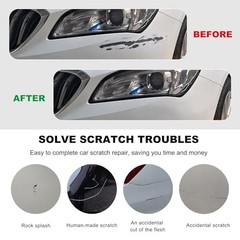 Car Touch Up Paint, 2-in-1 Color Accurate Paint Pen Lasting Auto Scratch White