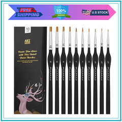 Kolinsky Sable Watercolor Brushes, 10pcs Sable Detail Paint Brush Set Will Keep