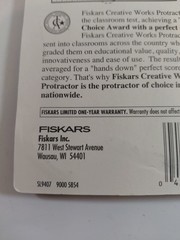 Fiskars Creative Works Protractor with Swing Bar Shatter-Resistant Drawing Tool