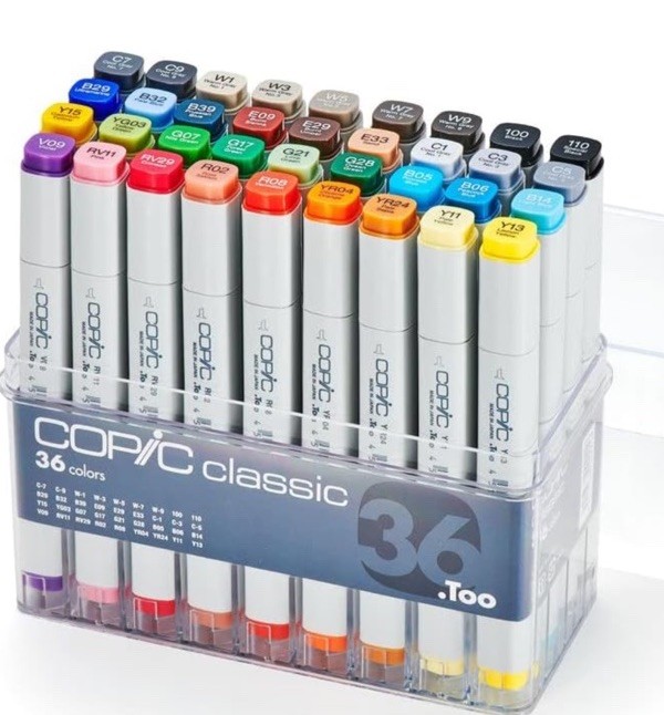 (55)COPIC Classic- COPIC Sketch Marker 36 Set New